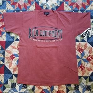 NWT Vtg B.U.M. Equipment Adult Tee